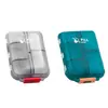 Caja de Medicina Pequeña Portátil al por Mayor, Caja de Medicina Portátil de Doble Capa, Plegable, Sellada y a Prueba de Humedad, Pastillero de Viaje de 10 Compartimentos en Stock