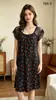 Novo Vestido de Dormir Soltinho de Verão para Mulheres, Canelado, Pijama Doce, Roupa de Casa, Renda, Laço de Borboleta, Acabamento em Renda, Tamanho Único, com Bojos