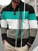 Camisa polo de nuevo estilo, camisa de manga larga para hombre estilo business casual, exportación transfronteriza, diseño de bloques de color moderno