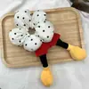 Anillo de Pelo de Trasero de Mickey de Dibujos Animados Flor Ola Punto Bucle de Colon Linda Cabeza de Bola de Peluche Correa de Princesa Cuerda para el Cabello