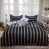 Fabricante de ropa de cama con funda de edredón y funda de almohada de tres piezas y cuatro piezas con estampado de rayas de Amazon transfronterizo