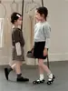 WF225 Calcetines Nuevos de Otoño para Niños Bebé Cuadros Nudo Decorado Algodón Peinado Calcetines Cortos Estilo Princesa Calcetines de Moda Venta al por Mayor