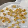 Espaciador de toroide dorado de doble cara hueco antiguo con baño antiguo, cintura estrecha, con perlas de imitación, espaciador para pulsera y collar DIY hecho a mano