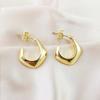 Aretes de polígono geométrico para mujer, pin para oreja de plata esterlina, no alergénicos, no se decoloran, metal de alta calidad, aretes para mujer