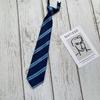 Corbata JK Casera para Mujer Larga Casual Rayas Rayas Azules Cuello Corto DK Atractivo Fresco