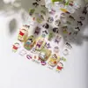 2025 Cerezas Dulces y Deliciosas Pegatinas 3D en Relieve para Uñas Decoración de Uñas Adhesiva Hecha a Mano Pegatinas Completas de Dibujos Animados