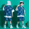 Ropa de Moda Infantil Hip-hop Cool Traje Hip-hop para Niños y Niñas Ropa Infantil de Marca de Moda Ropa de Actuación hiphop Vaquero Infantil