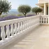 Coluna de Vaso de Mármore Natural, Coluna Romana, Corrimão de Pedra de Granito, Cerca, Mármore Bege Português de Formato Irregular