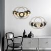 Selección estricta de luz de decoración de pared de metal de hierro transfronterizo de lujo doble redondo colgante de pared porche sala de estar colgante decorativo