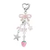 Dulce, Lindo, Moderno y Versátil Peine de Mariposa Cruz Corazón Estrella Perla Artificial Diamantes de Imitación Llavero de Fresa