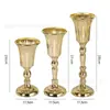 Mesa de Metal Transfronteiriça Vasos de Flores Peça de Arte em Ferro Adereços de Casamento Anel de Flor Artificial Arranjo de Cena de Casamento Enfeites de Mesa