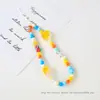 Oso Pequeño Pato Flor Lanyard para Teléfono Funda de Teléfono Cadena de Teléfono Transparente con Cuentas Accesorios Colgantes Creativos