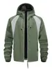 Chaqueta de moda para hombre de principios de otoño, chaqueta con capucha de retazos en blanco y negro, chaqueta versátil para deportes al aire libre para jóvenes