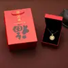 Colgante de oro Xiuyu natural con incrustaciones de jade y ocho brújulas del tesoro con hebilla Ping An para mujer, regalo de drenaje para tienda de oro