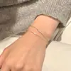 Pulsera de Plata de Ley S925 con Fila Completa de Diamantes para Mujer, Estilo Vintage de Lujo Ligero, Pulsera de Diseño de Nicho de Gama Alta, Popular en Xiaohongshu