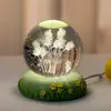 Ramo Bola de Cristal Luminosa Tulipán Luz de Noche Adorno Regalo para Cumpleaños de Niñas Regalo para Mejores Amigas Regalo para el Festival Qixi para Novia