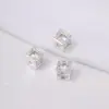 Cuentas Espaciadoras de Cubo de Azúcar de Circonia Chapadas en Oro de 14K, Cuentas Sueltas de Cubo de Azúcar Coloridas Accesorios para Joyería Hecha a Mano DIY