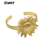 Wt-B710 Original Lindo Shell de Girasol Abierto de Latón Pulsera para Regalo de Cumpleaños de Niñas Joyería