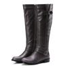 Exportar zapatos de talla grande nuevas botas de montar europeas y americanas hebilla de cinturón cremallera lateral botas altas 40414243 a largo plazo