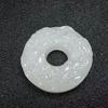 Suministro de productos de jade A, colgante de jade afgano verde blanco doble valiente, hebilla Ping An, fabricantes de colgantes de jade jade al por mayor