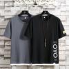Camiseta de Manga Corta para Hombre 2026 Verano Estilo Hong Kong Moderna Ropa de Algodón Puro Atuendo de Primavera para Pareja Holgada Moderna Marca Moda de Manga Media para Hombre