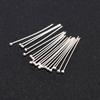 Pendientes de plata de ley S925 con baño de plata lisa, platino, para hacer tú mismo, pulseras, accesorios de conexión, aguja redonda, aguja de bola