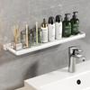 Estante de Almacenamiento Plegable para Baño Almacenamiento de Botellas de Cosméticos para Inodoro Estante de Almacenamiento de Pared para Inodoro Lavabo sin Perforaciones