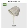 2026 Nuevo Sombrero de Pescador Rayado para Mujer Estilo Coreano Verano Ala Ancha Protección Solar para Cara Completa Circunferencia de Cabeza Grande Protección UV Otoño