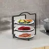 Estante de Almacenamiento para Cocina Organizador de Encimera Estante de Almacenamiento Doméstico de Múltiples Niveles Placa para Preparación de Frutas y Verduras Estante de Almacenamiento Multifuncional