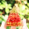 Pirâmide de Cristal Natural 5cm Olho de Tigre Ametista Lápis Lazúli Ornamento Mini para Mesa de Casa
