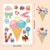 Pegatinas de Caricatura Lindas de Helado con Expresiones para Niños Puzzle Interactivo Padres e Hijos Pegatinas Faciales DIY Pegatinas de Regalo para Fiesta