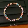 Pulsera Geométrica Redonda con Hebilla de Circonita Cúbica Estilo Coreano Pulsera de Lujo Ligero con Acabado de Alta Gama Pulsera Versátil de Moda con Decoración para Mujer