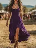 Moda Cruzada Europeia e Americana Vintage Primavera/Verão 2026 Novo Elegante Vestido Sem Alças Irregular com Franzidos que Afinam a Cintura