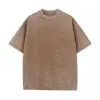 Camiseta Oversized Lavada Vintage com Estampa em Cera