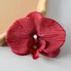 Cabezas de flores artificiales de orquídea mariposa, materiales para flores de pared, materiales para pasadores y accesorios para el cabello hechos a mano para DIY, piezas de flores y accesorios de pétalos para decoración de bodas