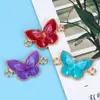 Colgante de Mariposa Estéreo Creativo Personalizado Transfronterizo Materiales para Accesorios DIY Aleación de Goteo de Aceite Pulsera Collar Venta Directa de Fábrica