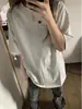 Camiseta Oversized de Manga Curta para Mulheres, Estilo Americano High Street Plus Size, Design Soltinho de Verão, Top Oversize Único, Tendência