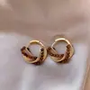 Pendientes de Ojo de Tigre Maillard Otoño e Invierno para Mujer, Pendientes de Botón Elegantes con un Toque de Lujo, Lujo Ligero, Nuevos Accesorios Populares para Orejas 2026