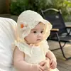 Sombrero de Bebé Primavera y Verano Estilo Coreano Moda Encaje Sombrero de Princesa Sombrero de Palacio Sombrero Fino de Sol para Niñas Bebés para Salir