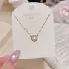 Colar de Pérolas em Formato de Coração, Corrente de Clavícula de Luxo Leve Nicho de Alta Qualidade, Estilo Exquisito Japonês e Coreano, Colar de Moda Doce e Versátil