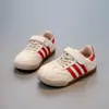 Zapatos casuales de lona para niños y niñas, suela suave, para primavera y otoño, zapatillas blancas, con velcro antideslizante, calzado deportivo infantil para estudiantes