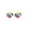 Joyería Hecha a Mano con Goteo de Aceite Accesorios Pequeños Frescos Simples Estilo Hyon Elegante Costura Amor Diamante Pendientes Pendientes Material