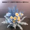 Nova decoração de casamento flor artificial de casamento teto flor artificial flor de plástico fileira de chão guia de flores arranjo de flores palco T