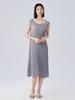 Fábrica de Ropa Plisada Vestido de Verano 2025, Sencillo y Elegante, Corte Holgado, Adelgazante, Versátil, Pliegues Diagonales, Falda de Longitud Media, Estilo Coreano