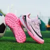 Zapatos de Fútbol Transfronterizos de Otoño e Invierno para Niños y Niñas, Zapatos Profesionales de Entrenamiento para Juegos en Césped, Tacos Antideslizantes para Niños