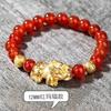 Pulsera de Obsidiana Oro Arena de Terciopelo Vietnamita Recolección de Fortuna Pulsera Pixiu para Hombre Pulsera de Ágata Ojo de Tigre Pulsera de Cuentas Transferencia para Mujer