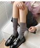 Calcetines blancos de mujer de otoño e invierno, calcetines de media pantorrilla de encaje, calcetines japoneses JK, lindos calcetines con lazo de algodón