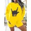 Moletom de Gola Redonda Transfronteiriço com Estampa de Gesto Personalizado, Blusa de Pulôver Solta, Estilo Atacado Amazon Wish