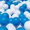 Azul y blanco parque de diversiones bola de océano engrosada millón bola de ola de plástico niños interior castillo travieso bola de juguete extra gruesa