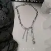 Collar con Cadena y Borla de Bola de Diseño de Nicho Ins para Mujer Tendencia Hip-Hop Sencillo Sudaderas Accesorios para Hombre